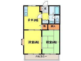 サンガーデン荒木Bの物件間取画像